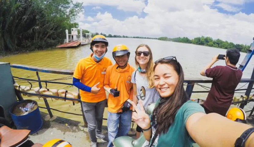 Uno scorcio del Mekong (Tour di gruppo in Vespa)