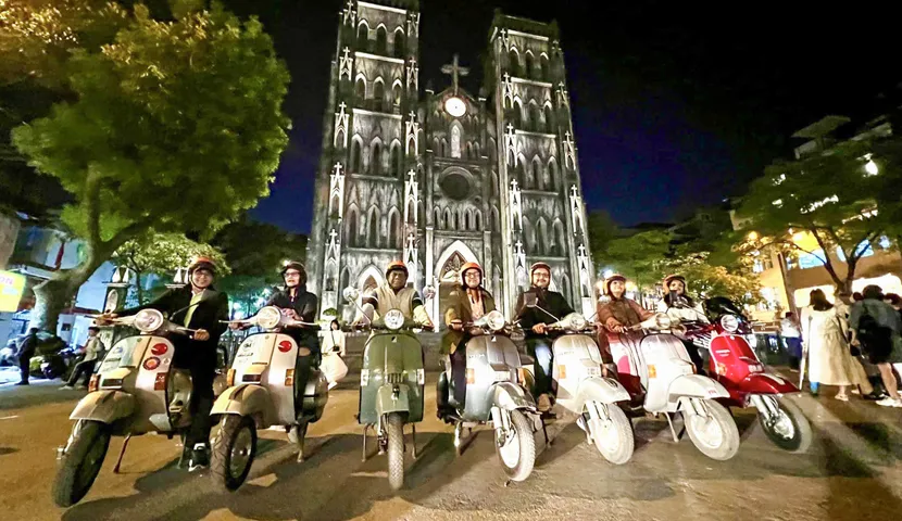 Authentic Hanoi Vespa Night Tour